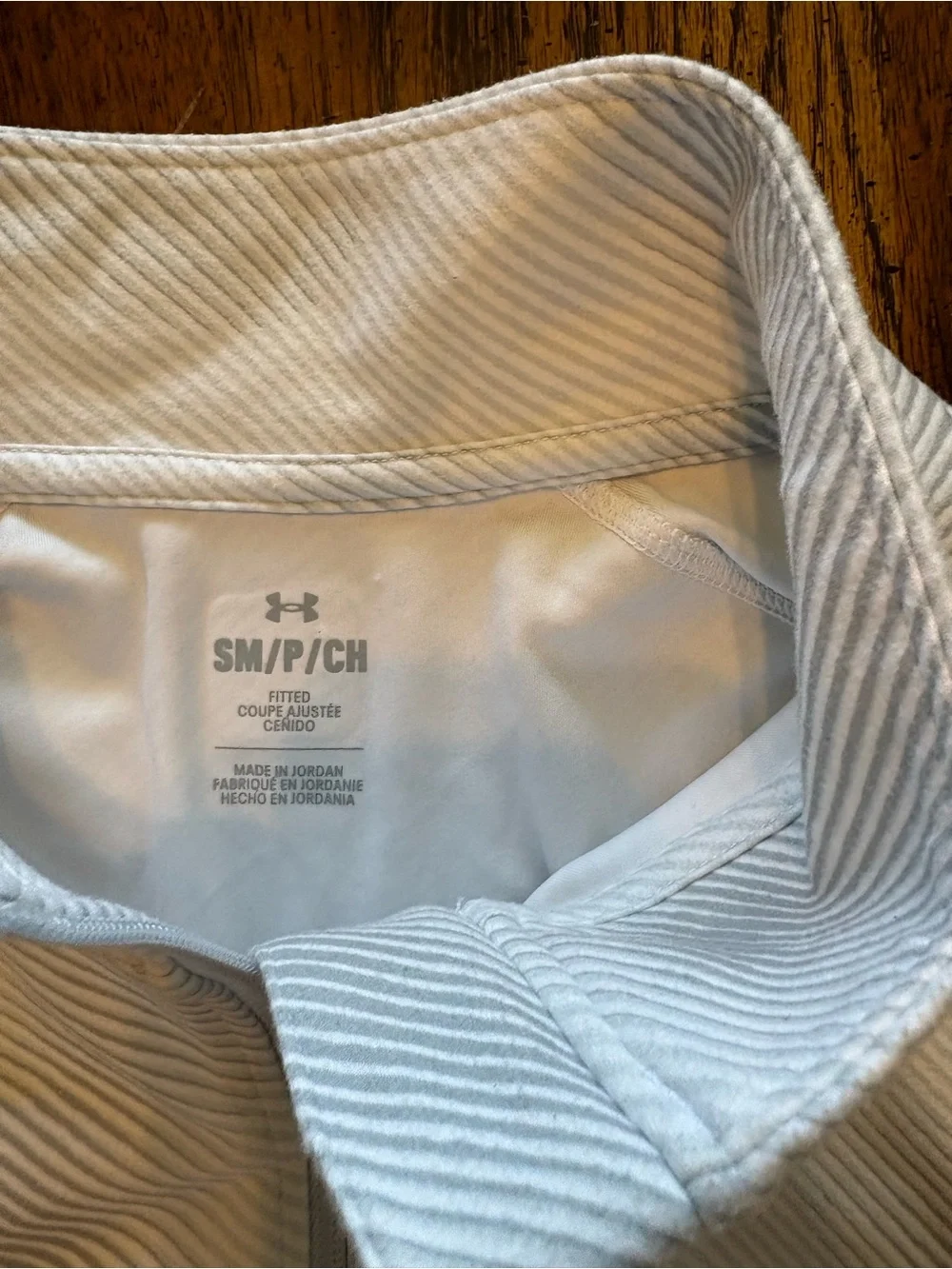 Under Armour White Textured Quarter-Zip Pullover